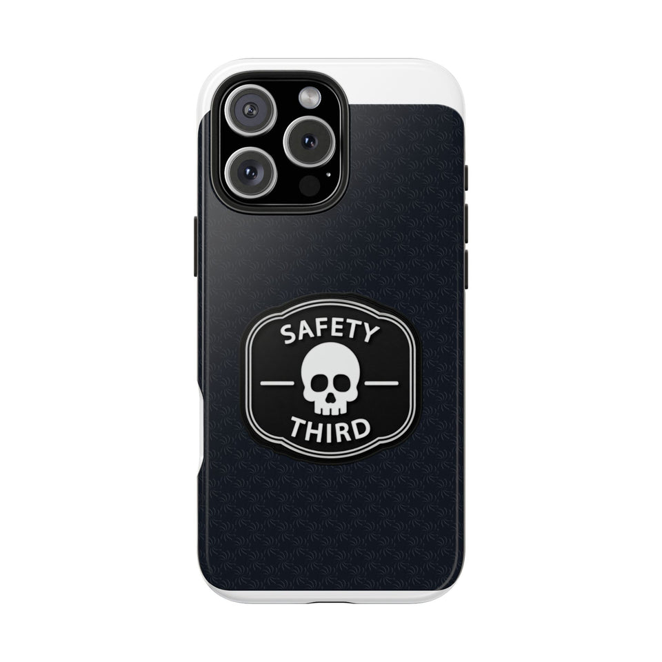 Safety Third Tough Phone Case — Skull Badge Protective iPhone Cover