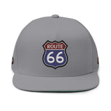 Route 66 Embroidered Flat Bill Cap