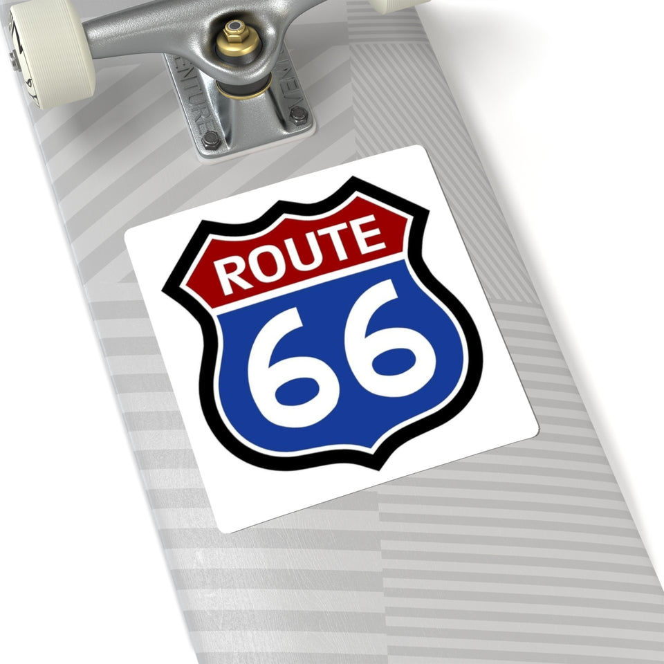 Route 66 Kiss-Cut Sticker — Classic Vintage Highway Decal