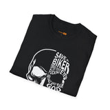 Skull 'Save a Biker' Graphic T-Shirt