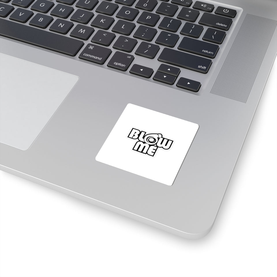 Blow Me Vinyl Sticker — Retro Bubble Letter Graphic Sticker for Laptops & Guitars