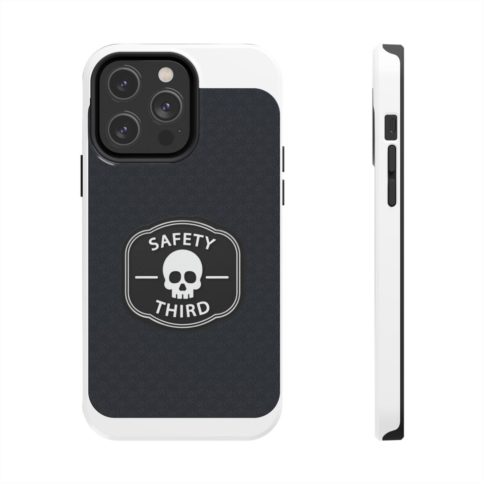 Safety Third Tough Phone Case — Skull Badge Protective iPhone Cover