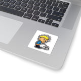 Peeing Boy Cartoon Kiss-Cut Sticker — 'Baggers' Decal for Laptops & Gear