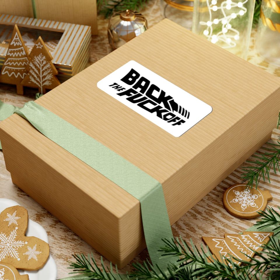 Back the Fuck Off Kiss-Cut Sticker — Bold Retro Slogan Decal for Laptops & Gear