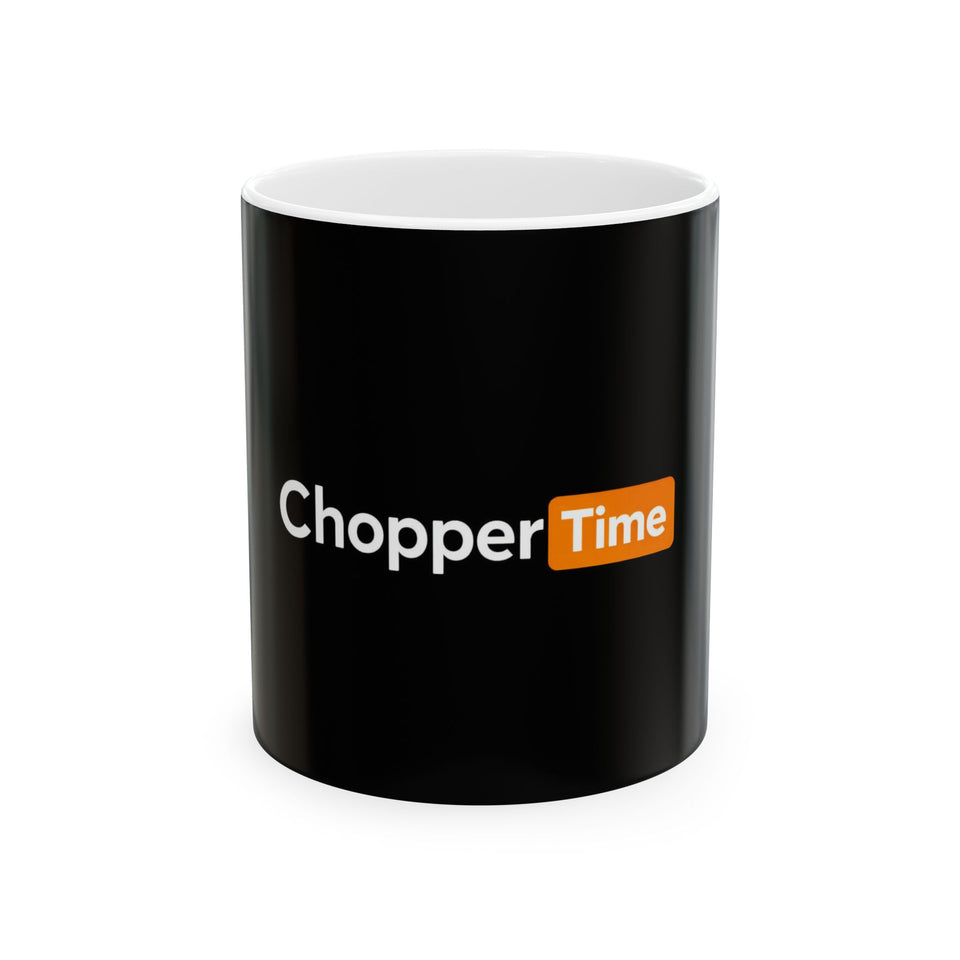 Chopper Time Coffee Mug - Black Ceramic 11oz & 15oz