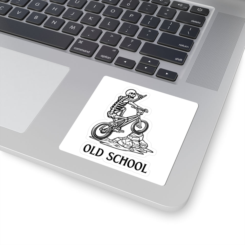 Old School Skeleton BMX Sticker — Kiss-Cut Bike Decal