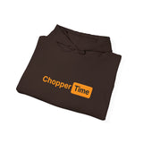 Chopper Time Hoodie — Minimal Logo Pullover for Motorcycle & Aviation Fans