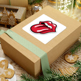 Rock Band Tongue Sticker — Red Kiss-Cut Decal for Laptops & Gear