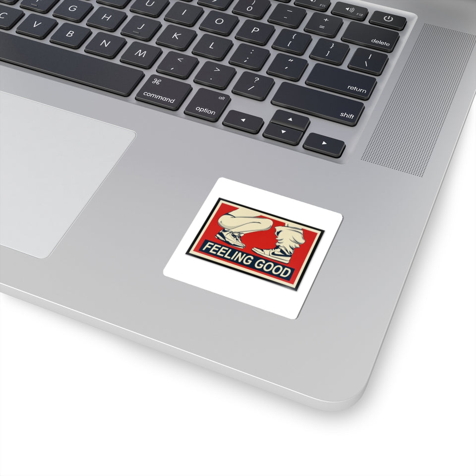 Feeling Good Sticker — Retro Kicks Kiss-Cut Laptop Decal