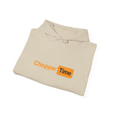 Chopper Time Hoodie — Minimal Logo Pullover for Motorcycle & Aviation Fans