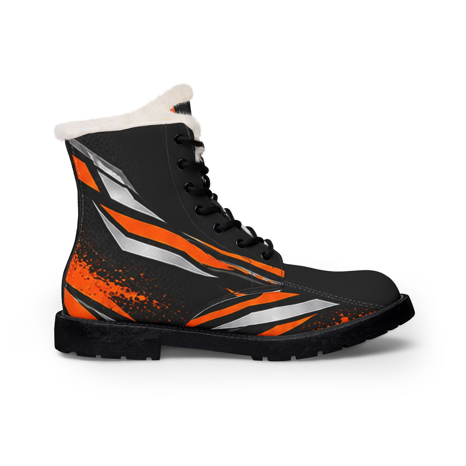 Chopper Time Motorcycle Fur-Lined Boots — Men’s Insulated Biker Boots