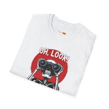 Skeleton Binoculars T‑Shirt — "Oh, Look! Nobody Gives a Sh!t" Graphic Tee