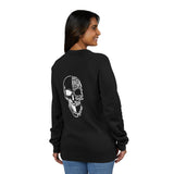 Skull Biker Sweatshirt – "Save a Biker, God Damn Phone" Graphic Crewneck