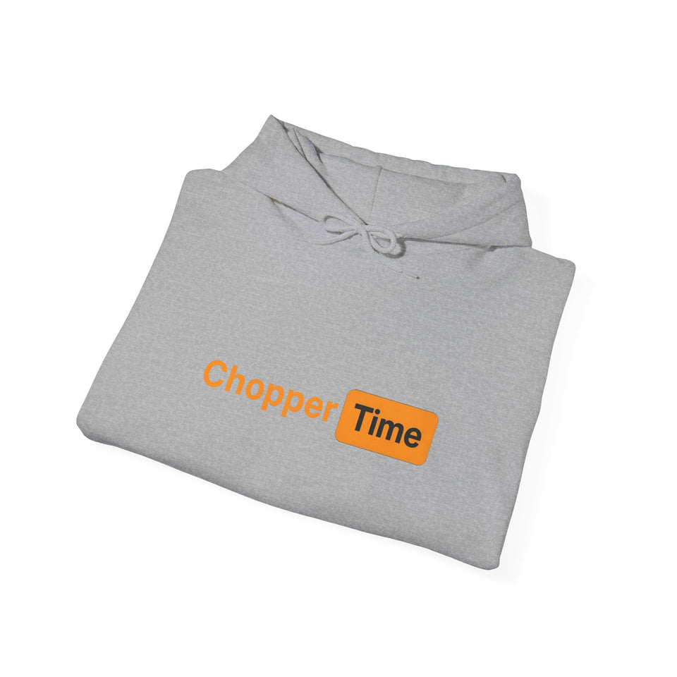 Chopper Time Hoodie — Minimal Logo Pullover for Motorcycle & Aviation Fans