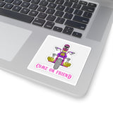 Come On Friend Motorcycle Skull Sticker — Biker Laptop Decal