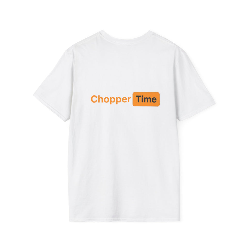 Chopper Time T-Shirt — Minimal Orange Logo Tee