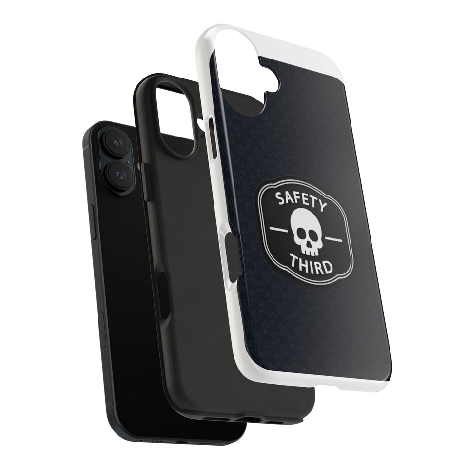 Safety Third Tough Phone Case — Skull Badge Protective iPhone Cover