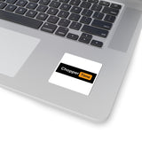 Chopper Time Sticker — Bold Black & Orange Kiss-Cut Decal