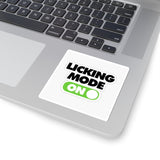Licking Mode On Sticker — Funny Kiss-Cut Decal for Laptops, Water Bottles & Gear