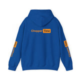 Chopper Time Hoodie — Minimal Logo Pullover for Motorcycle & Aviation Fans