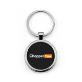 Chopper Time Round Stainless Steel Keychain - Motorcycle Logo Keyring