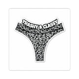 Kiss-Cut Sticker — “Trashy & Classy” Leopard Thong Sticker