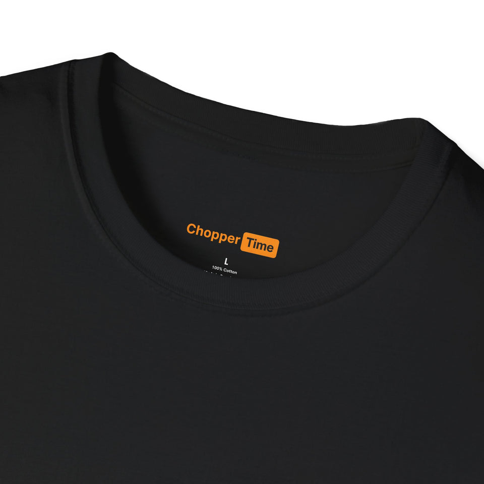 Chopper Time T-Shirt — Minimal Orange Logo Tee