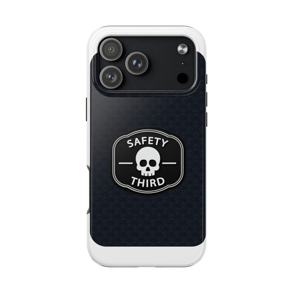 Safety Third Tough Phone Case — Skull Badge Protective iPhone Cover