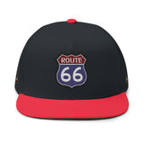 Route 66 Embroidered Flat Bill Cap