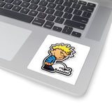 Peeing Boy Cartoon Kiss-Cut Sticker — 'Baggers' Decal for Laptops & Gear