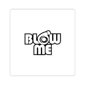 Blow Me Vinyl Sticker — Retro Bubble Letter Graphic Sticker for Laptops & Guitars