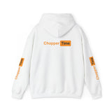 Chopper Time Hoodie — Minimal Logo Pullover for Motorcycle & Aviation Fans