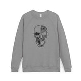 Skull Biker Sweatshirt – "Save a Biker, God Damn Phone" Graphic Crewneck