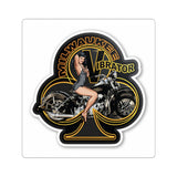 Milwaukee Vibrator Vintage Pinup Bike Sticker — Kiss-Cut Vinyl Decal