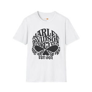 Harley Davidson Motorcycle Skull T-Shirt — Ride Hard Vintage Biker Tee