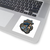Chopper Girl Kiss-Cut Sticker — Retro Motorcycle Pinup Decal