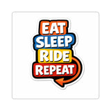 Eat Sleep Ride Repeat Sticker — Motorcycle & Cycling Kiss-Cut Decal