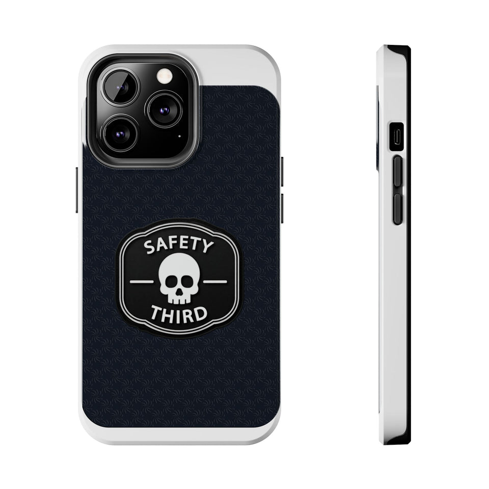 Safety Third Tough Phone Case — Skull Badge Protective iPhone Cover