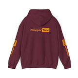 Chopper Time Hoodie — Minimal Logo Pullover for Motorcycle & Aviation Fans