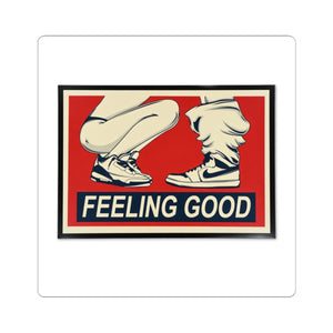 Feeling Good Sticker — Retro Kicks Kiss-Cut Laptop Decal