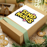 Send Nudes Sticker — Cute Bubble Letter Kiss-Cut Decal