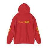 Chopper Time Hoodie — Minimal Logo Pullover for Motorcycle & Aviation Fans