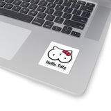 Hello Titty Kiss-Cut Sticker — Playful Parody Cat-Boob Graphic Sticker for Laptops, Water Bottles & Gag Gifts