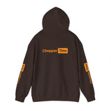Chopper Time Hoodie — Minimal Logo Pullover for Motorcycle & Aviation Fans
