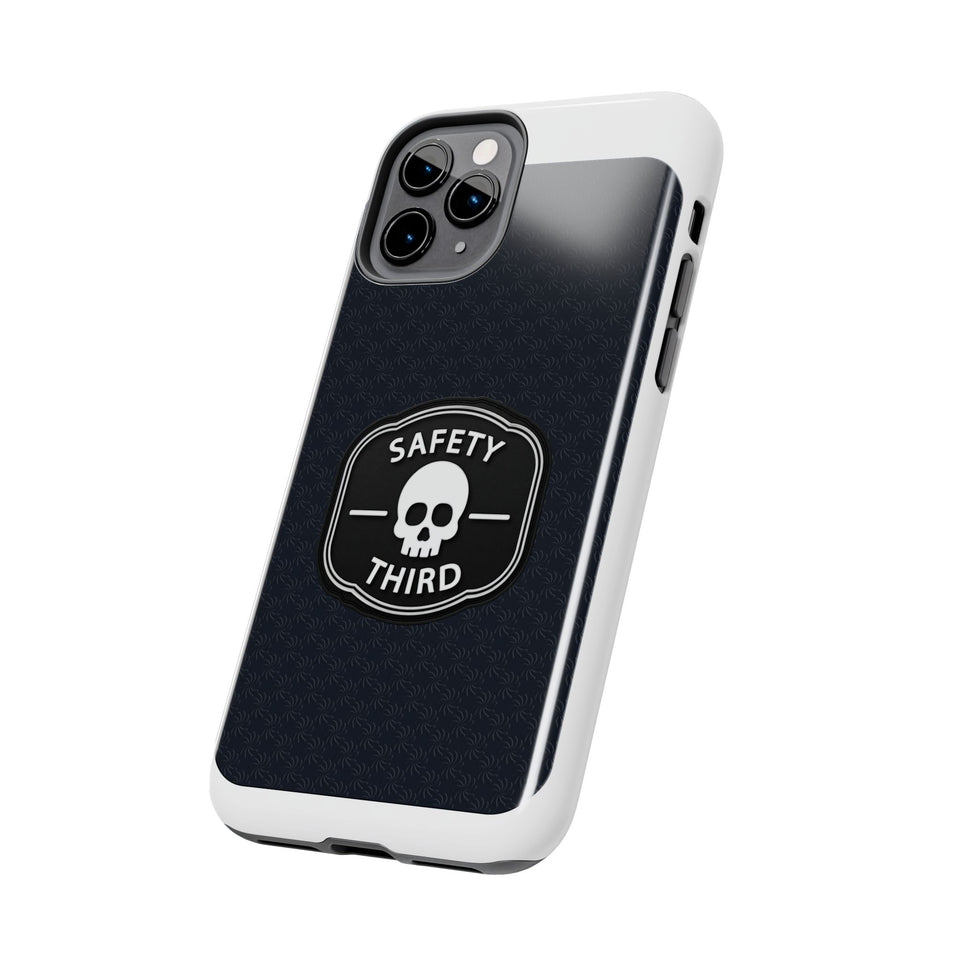 Safety Third Tough Phone Case — Skull Badge Protective iPhone Cover