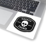 Safety Third Skull Sticker — Kiss-Cut Vinyl Decal