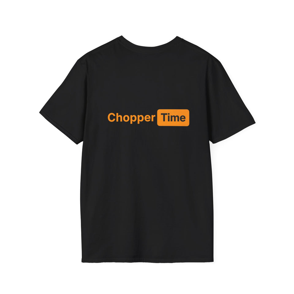 Chopper Time T-Shirt — Minimal Orange Logo Tee