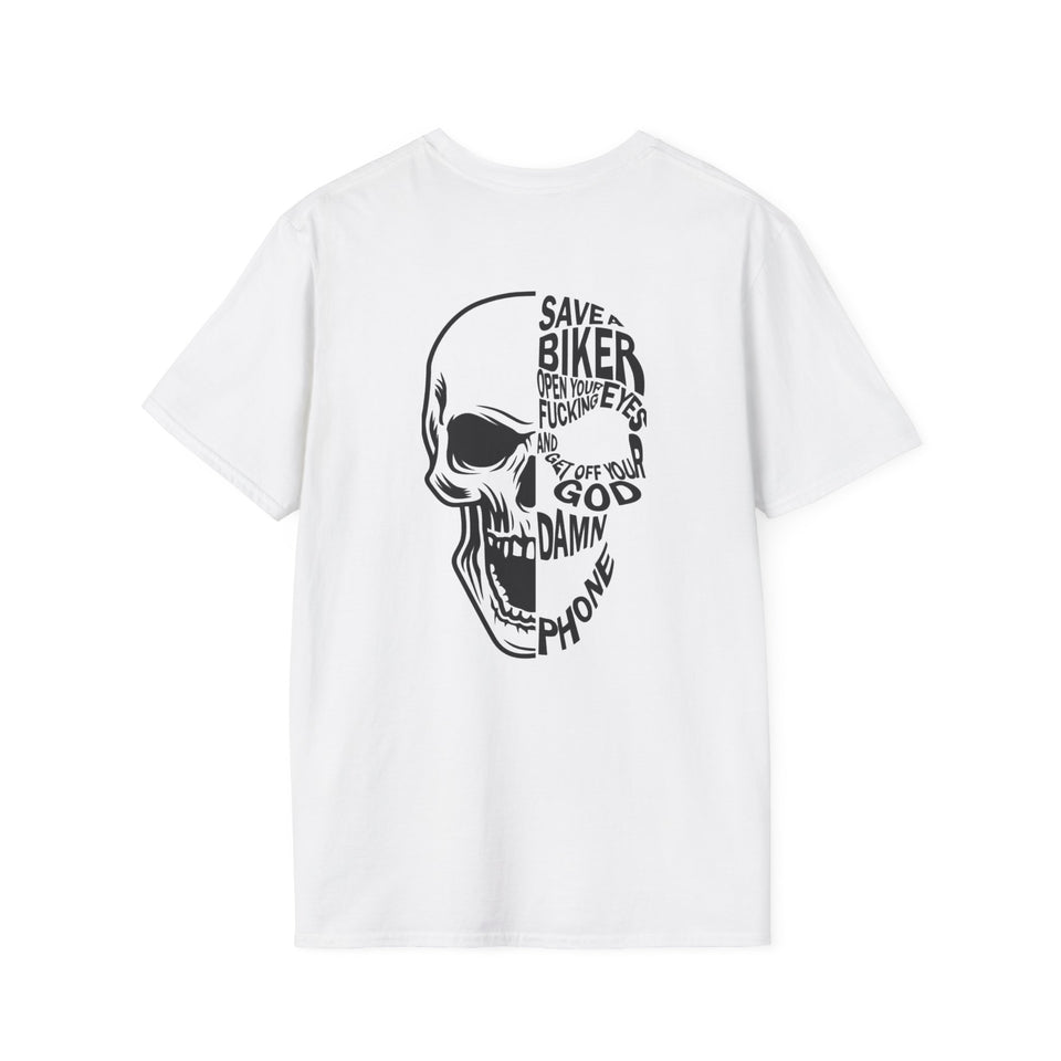 Skull 'Save a Biker' Graphic T-Shirt