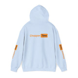 Chopper Time Hoodie — Minimal Logo Pullover for Motorcycle & Aviation Fans
