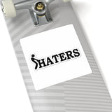 Haters Logo Kiss-Cut Sticker — Funny Anti-Hater Decal for Laptops & Water Bottles